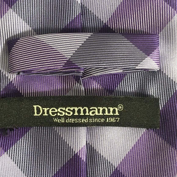 Men’s Dressmann Purple Pattern Tie Special Occasion Party Wedding Event - Picture 3 of 3